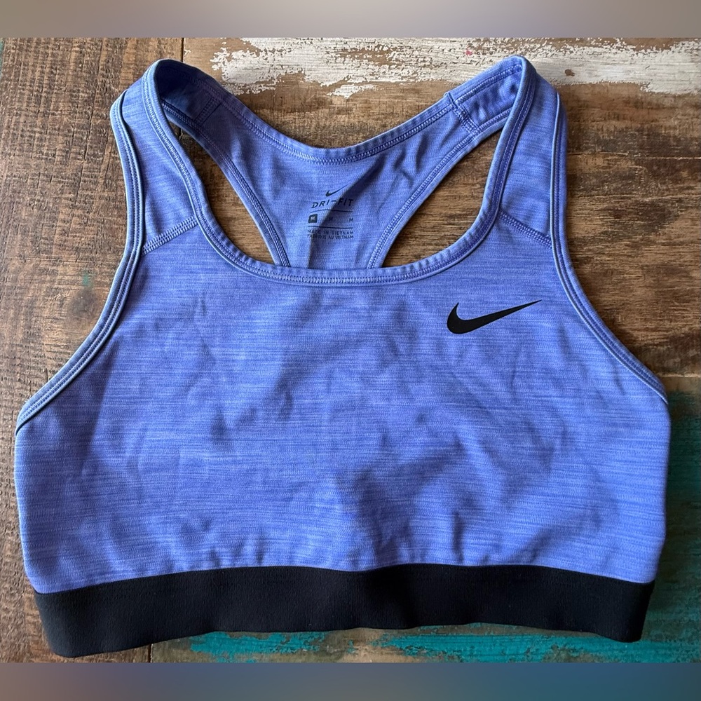 Nike Women's Purple/Blue and Black Sports Bra